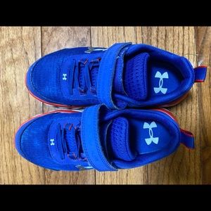 Under Armour blue/ red and white sneakers